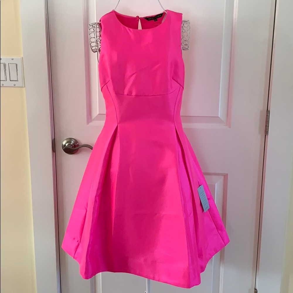 NWT KAYA & Sloane Neon Pink Party Dress